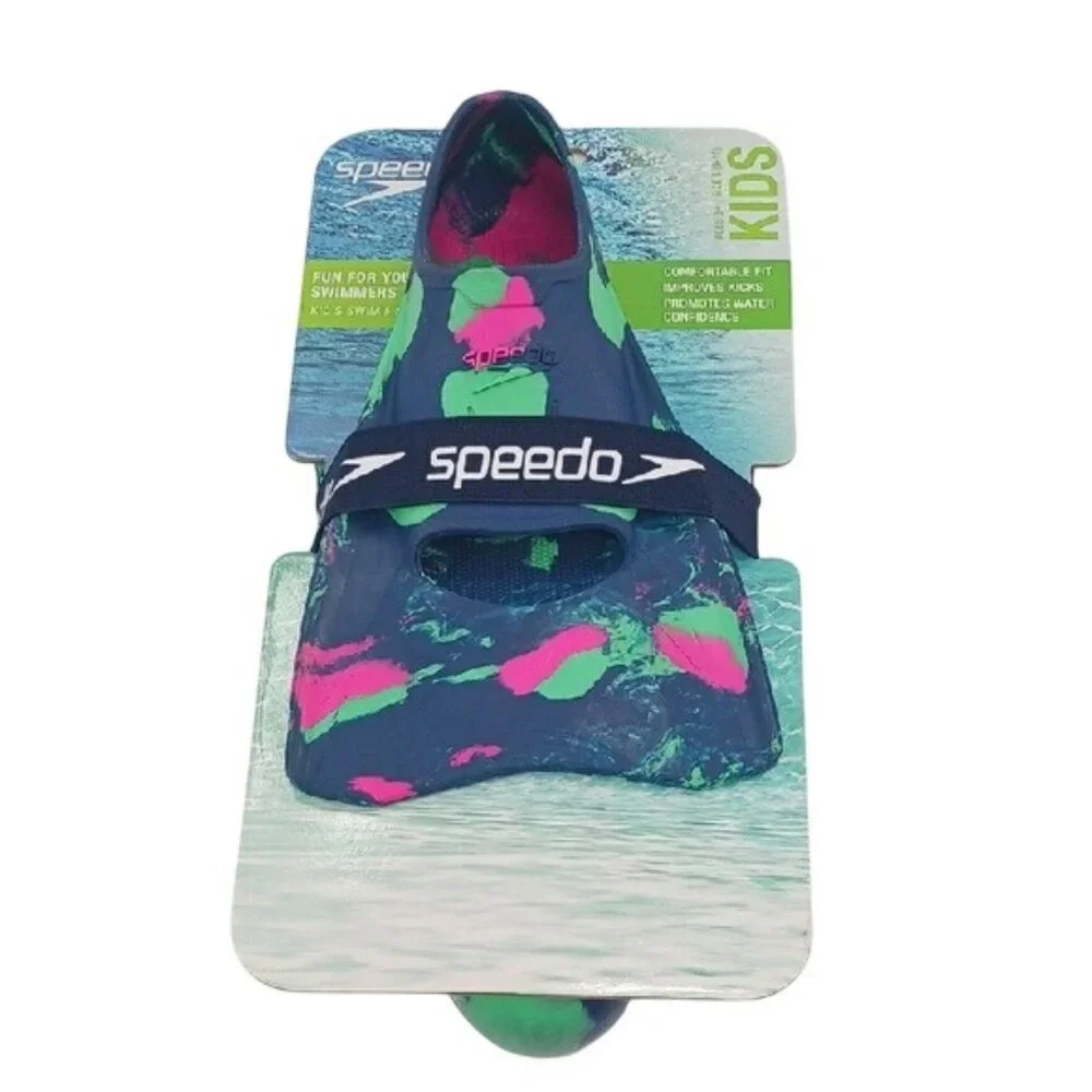 Speedo Swim Fin Shoes Comfy Vacation Pool Summer Kids Size S 9-10
